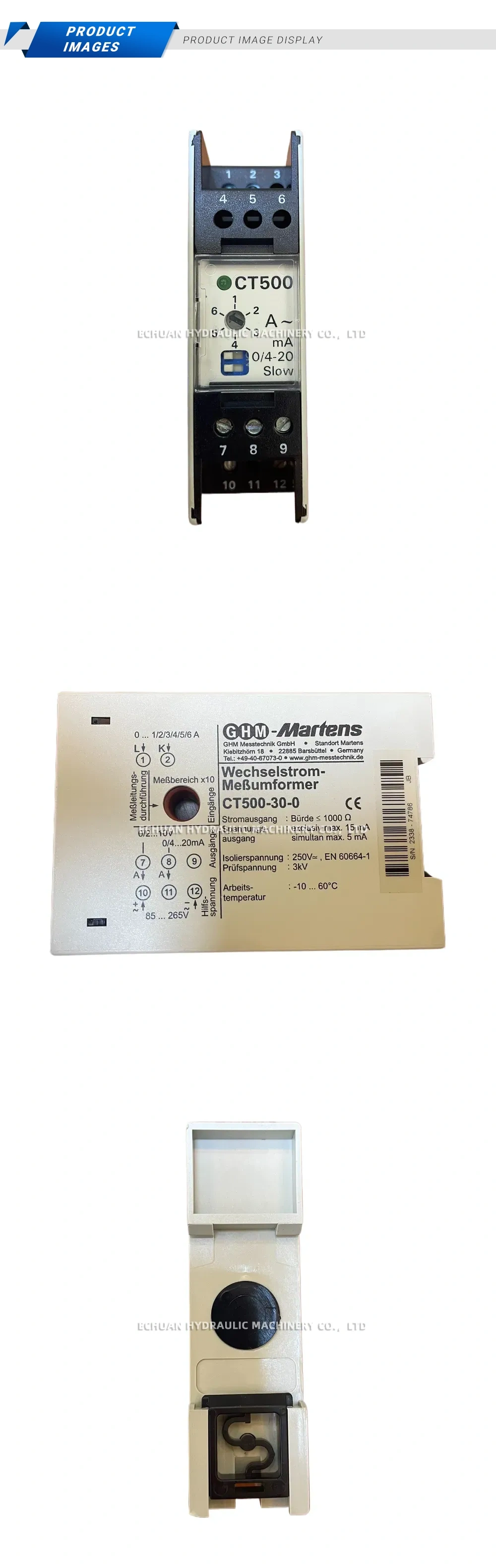 GHM-Martens CT 500-30-0 AC Current Transducer Description