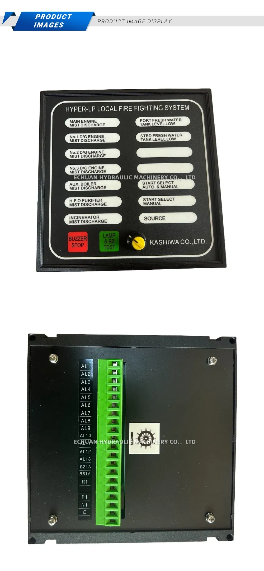 KASHIWA HYPER-LP Local Fire Fighting System Control Panel Description