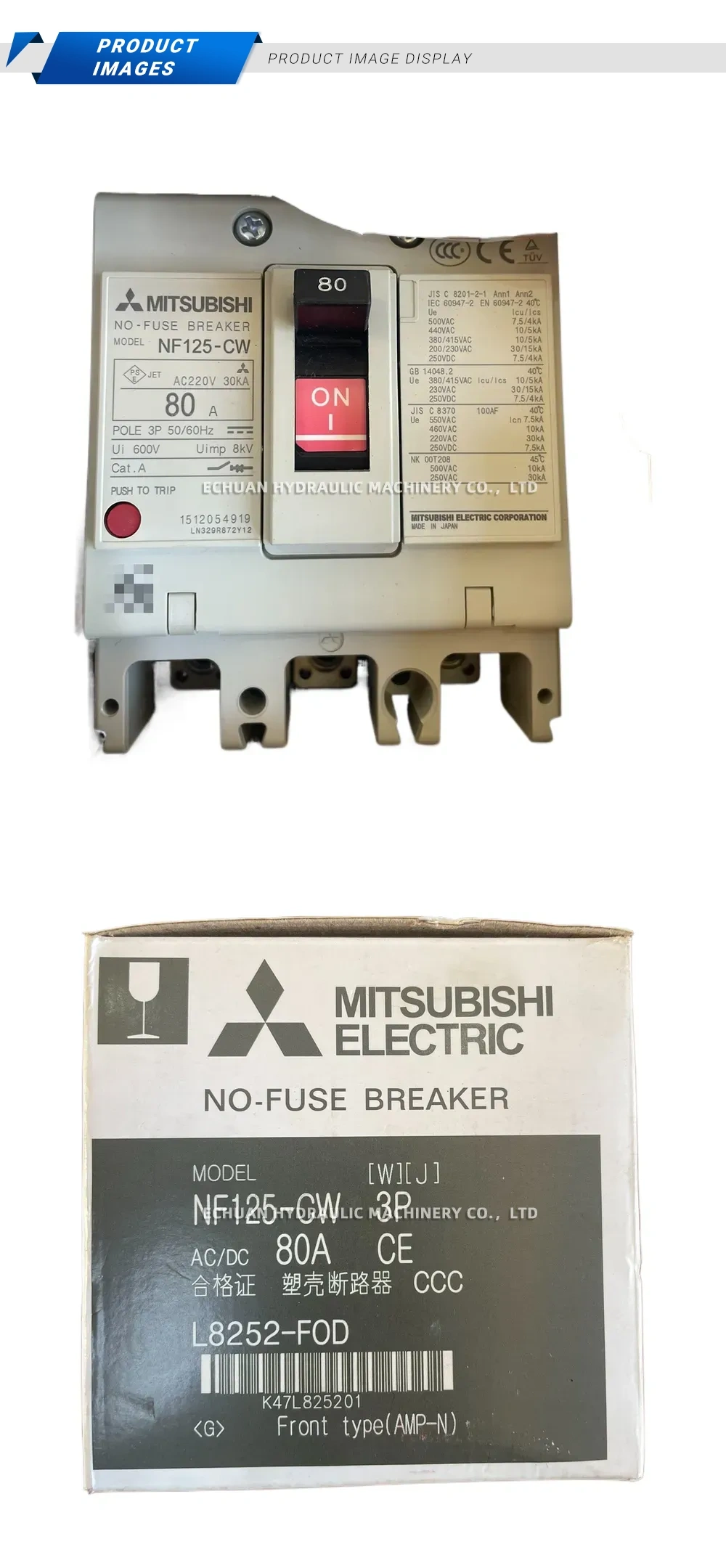 Mitsubishi Electric NF125-CW No-Fuse Breaker (Molded Case Circuit Breaker) Description