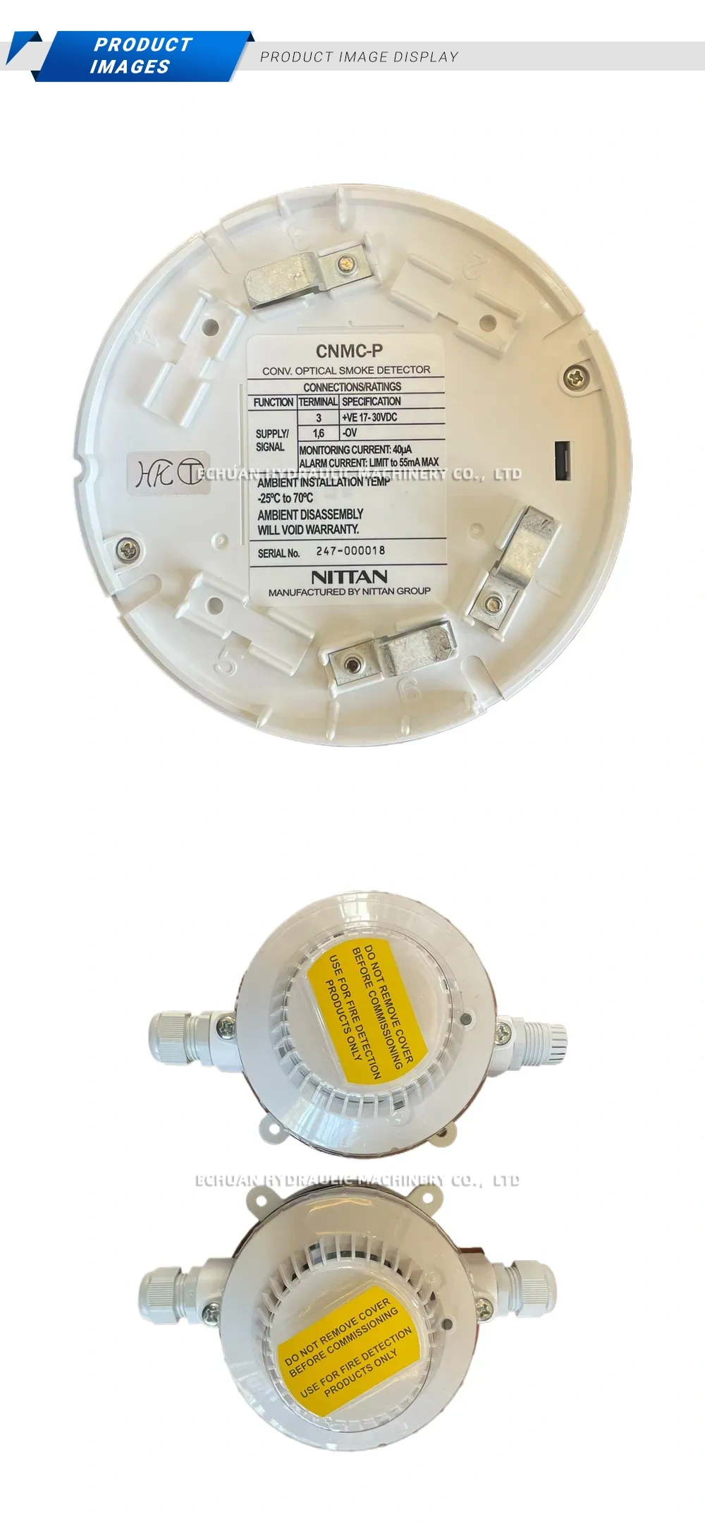 NITTAN CNMC-P Conventional Optical Smoke Detector Description