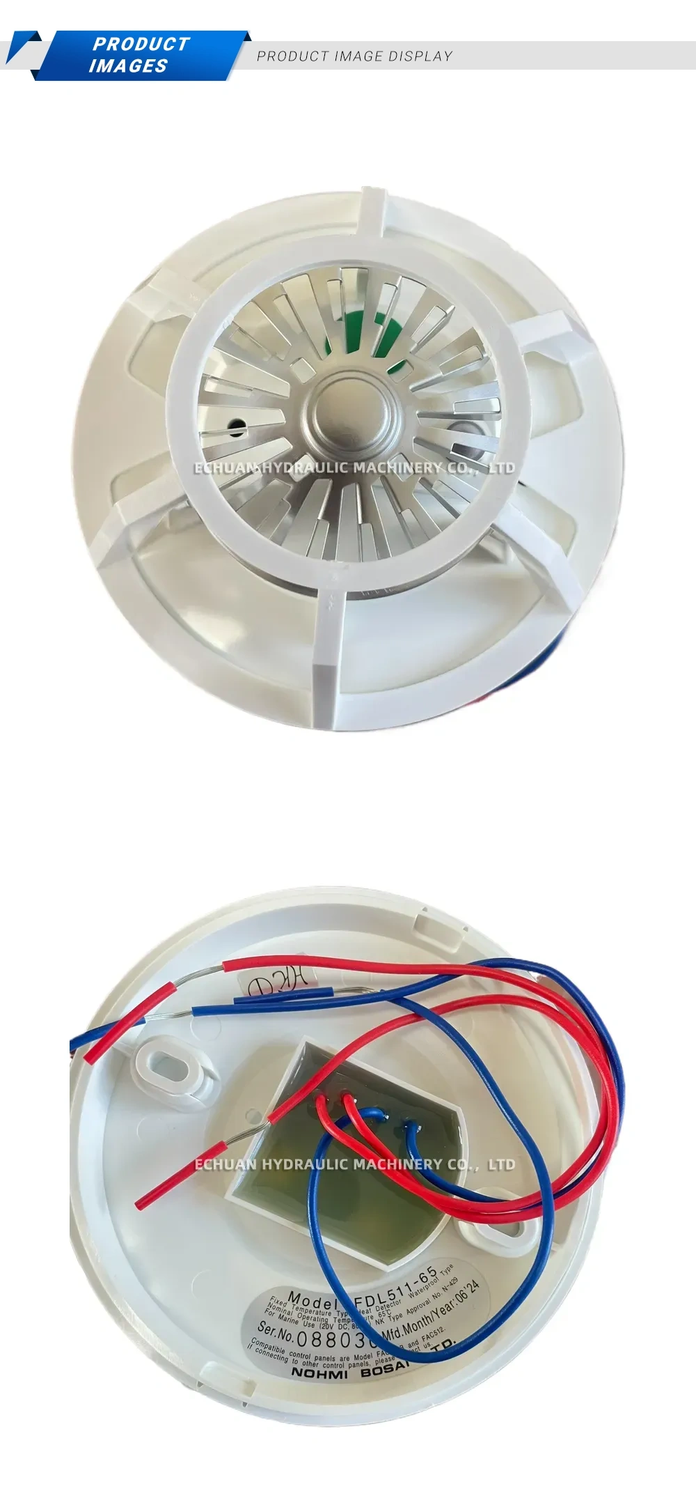 NOHMI BOSAI FDL511-65 Fixed Temperature Type Heat Detector Description