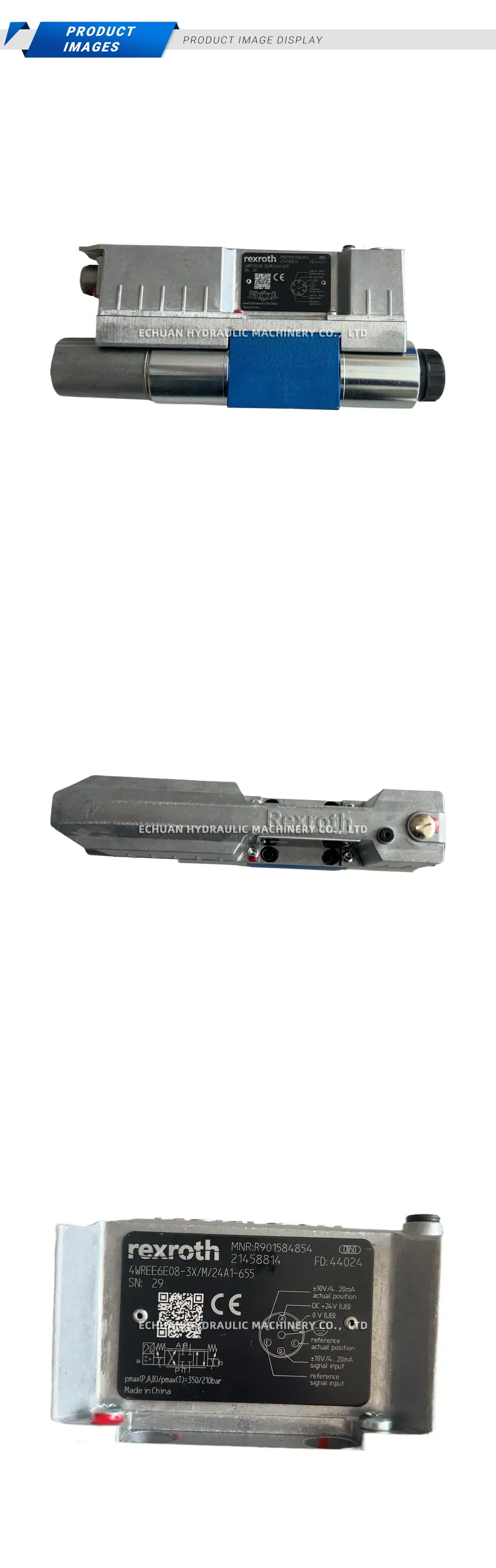 Rexroth 4WREE6E08-3X/M/24A1-655 Proportional Directional Control Valve Description