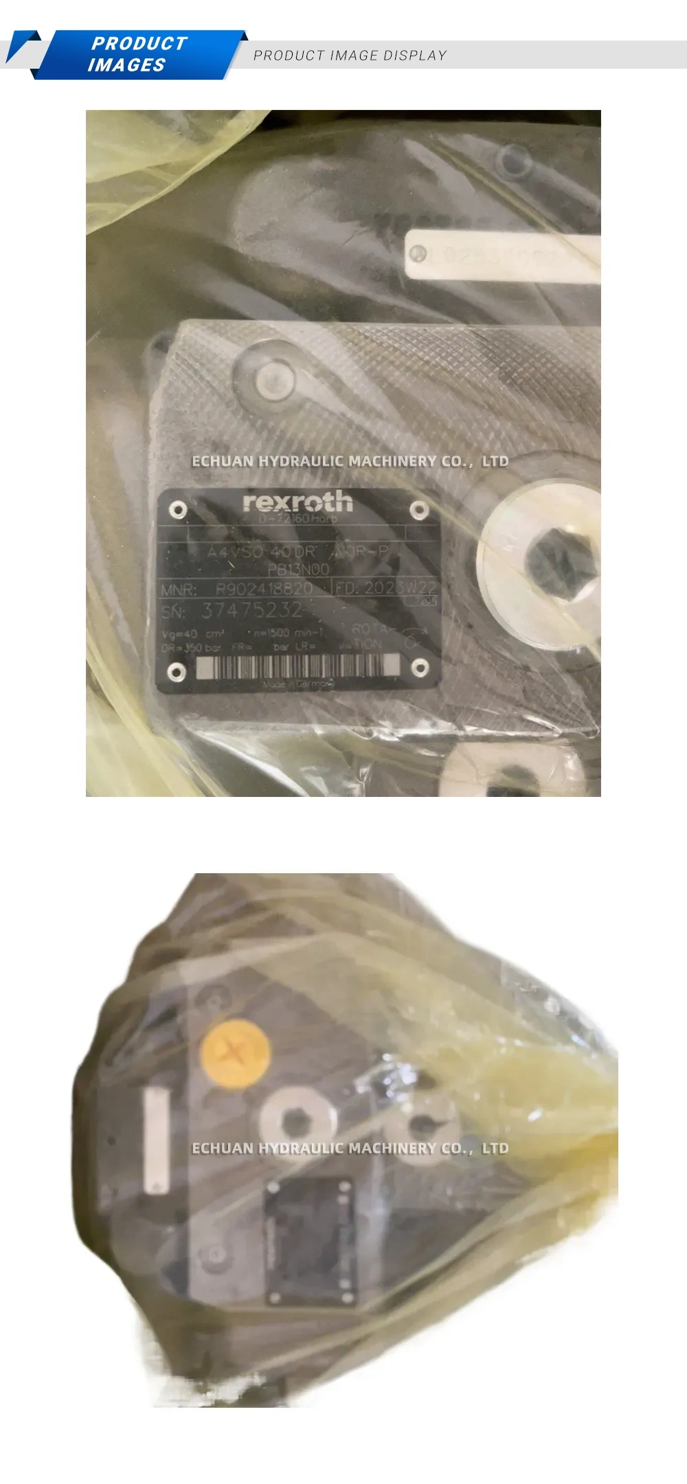 Rexroth A4VSO 40 DR / 10R - P PB13N00 Axial Piston Pump Description