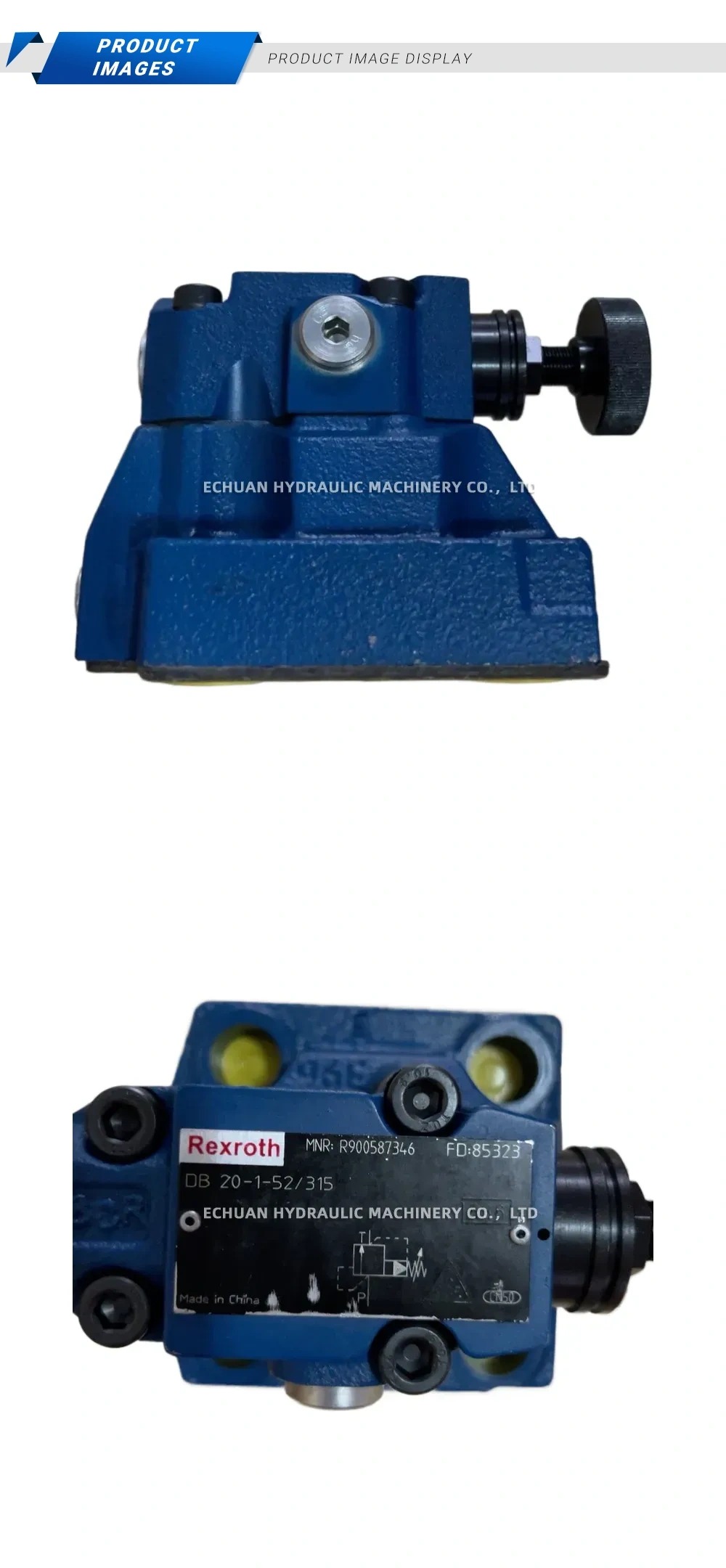 Rexroth DB 20-1-52/315 Hydraulic Pressure Relief Valve Description