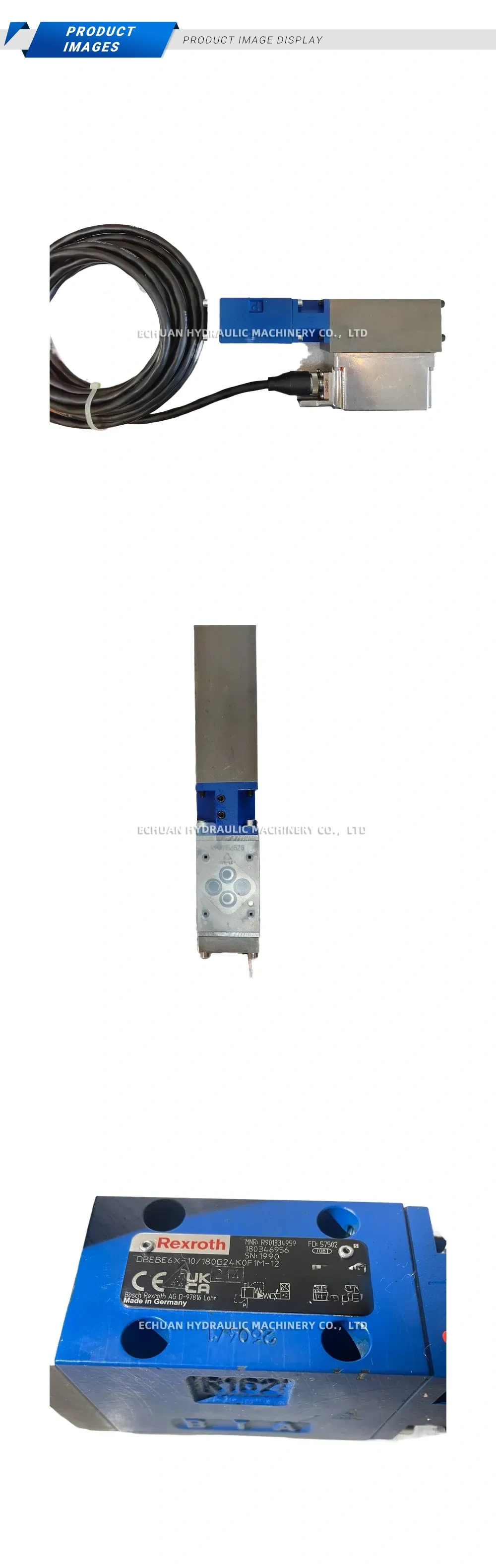 Rexroth DBEBE6X-10/180G24K0F1M-12 Proportional Pressure Relief Valve Description