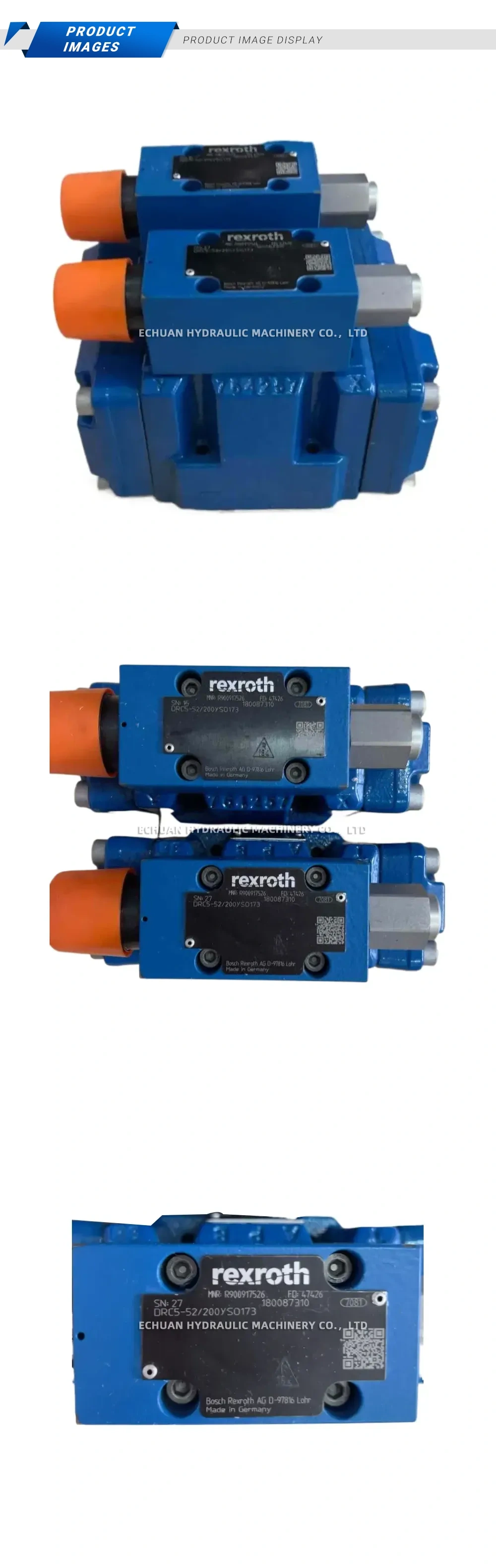 Rexroth DRC5-52/200YS0173 Pilot-operated pressure reducing valve Description