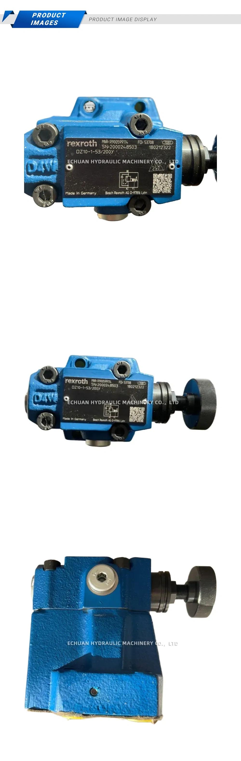 Rexroth DZ10-1-53/200Y Hydraulic Pressure Reducing Valve Description