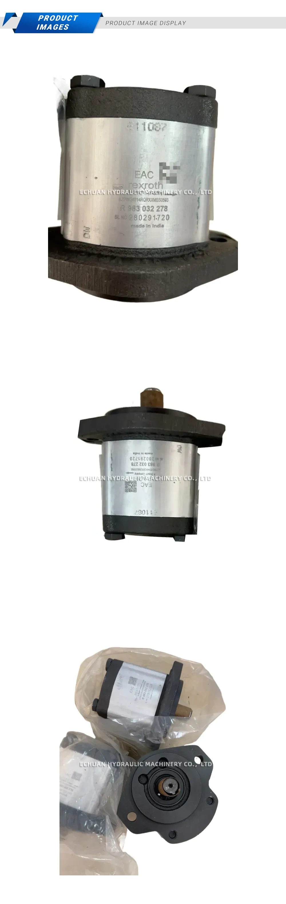 Rexroth R 983 032 278 Hydraulic Gear Pump Description