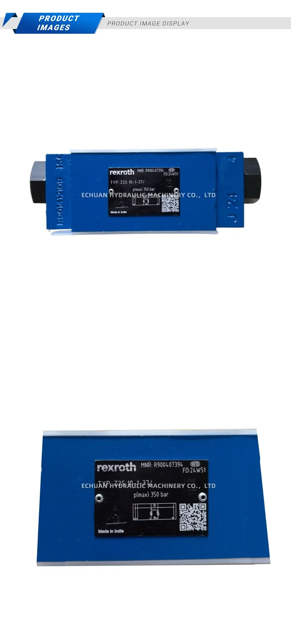 Rexroth Z2S 10-1-37/ Hydraulic Pilot Operated Check Valve Description