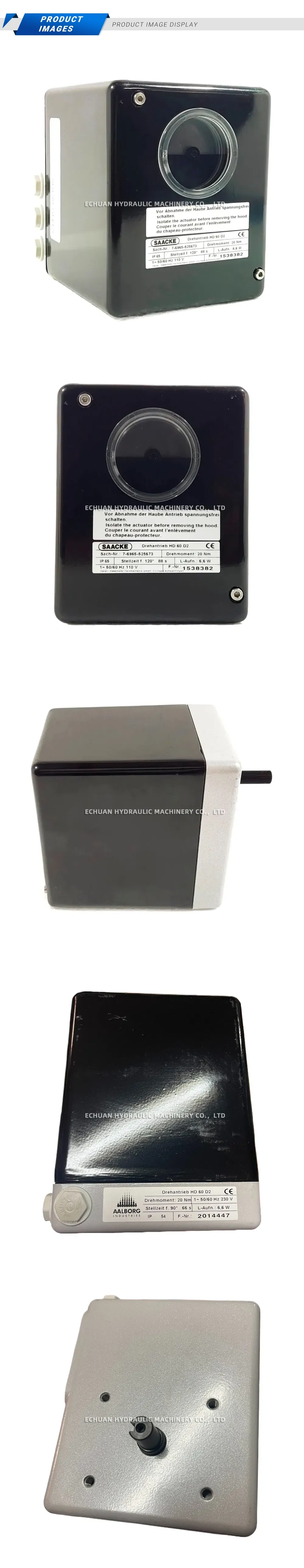 SAACKE / AALBORG INDUSTRIES HD 60 D2 Rotary Actuator Description