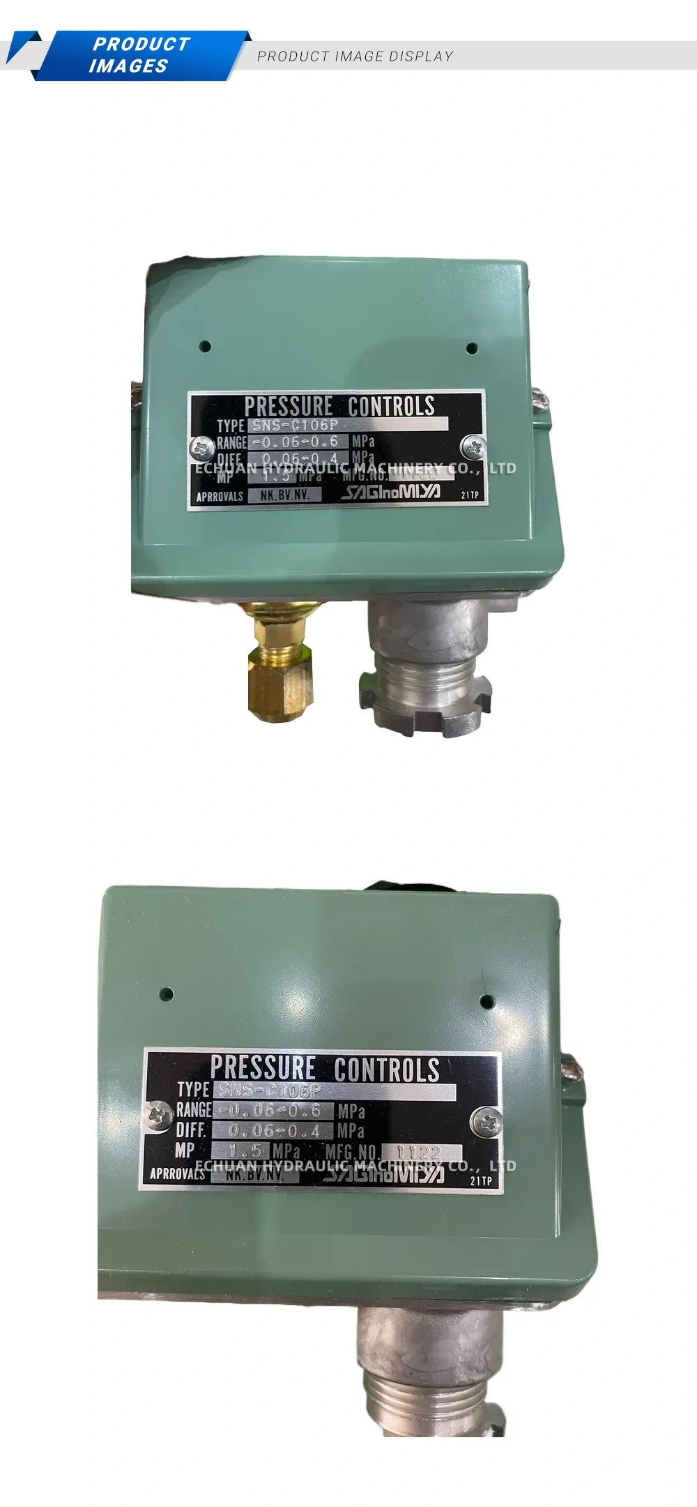 SAGInoMIYA SNS-C106P Pressure Control Switch Description