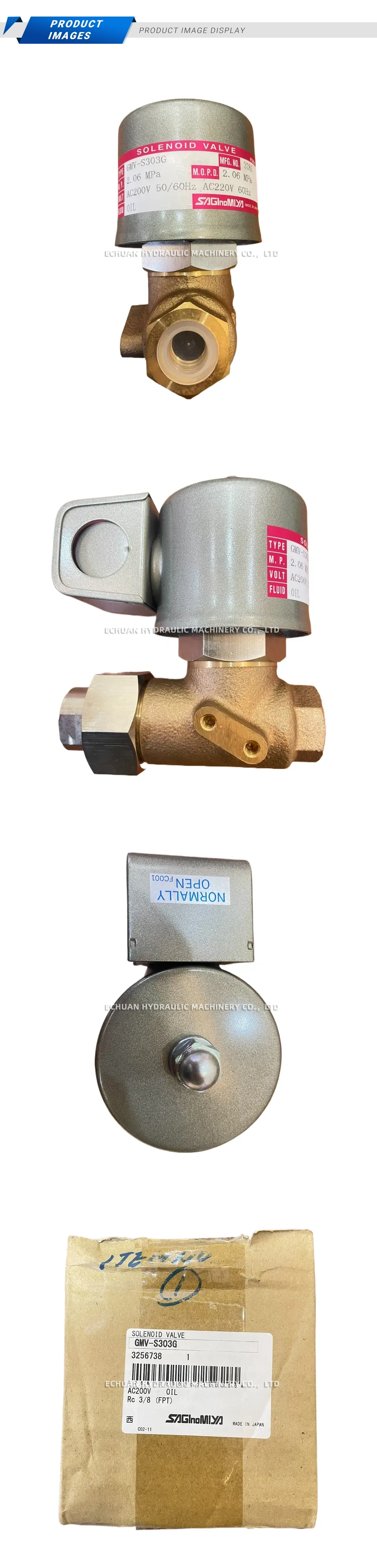 Saginomiya GMV-S303G Solenoid Valve Description