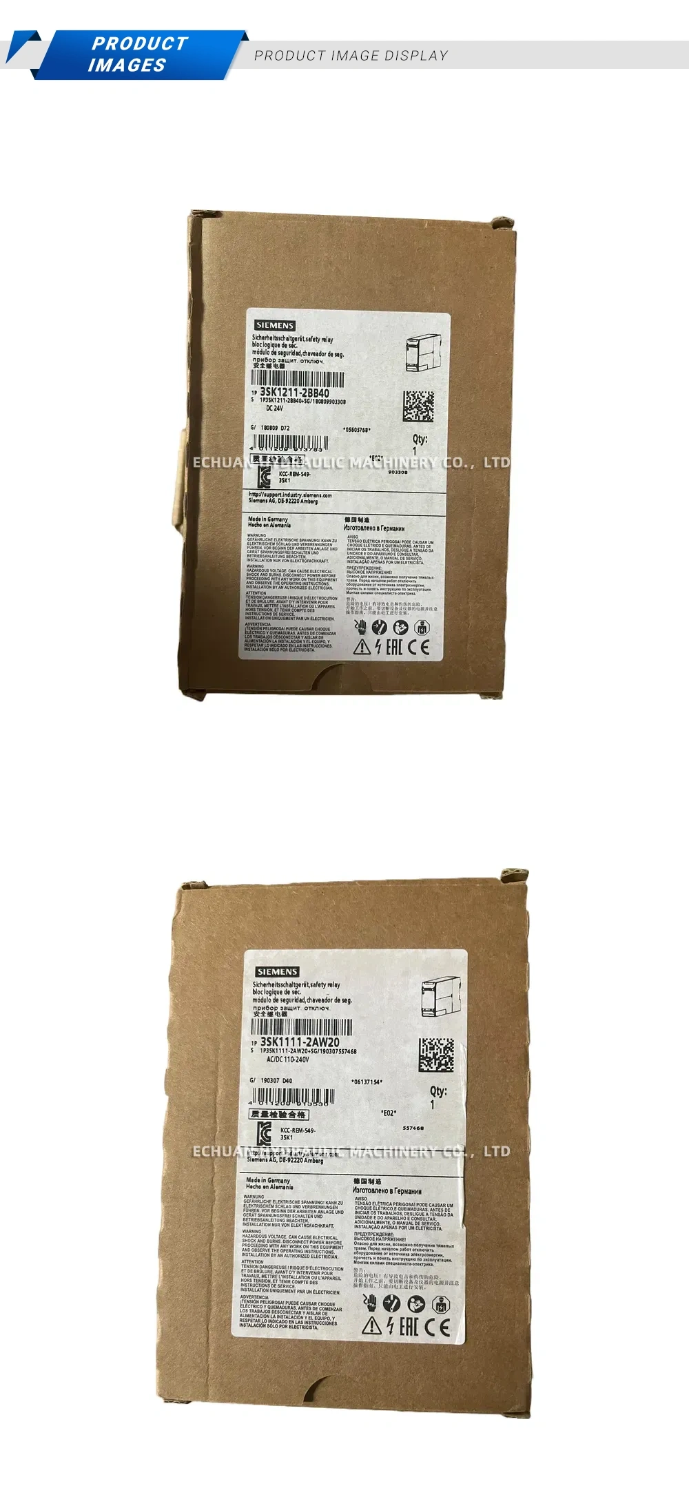 Siemens 3SK1211-2BB40, 3SK1111-2AW20 Safety Relay Description