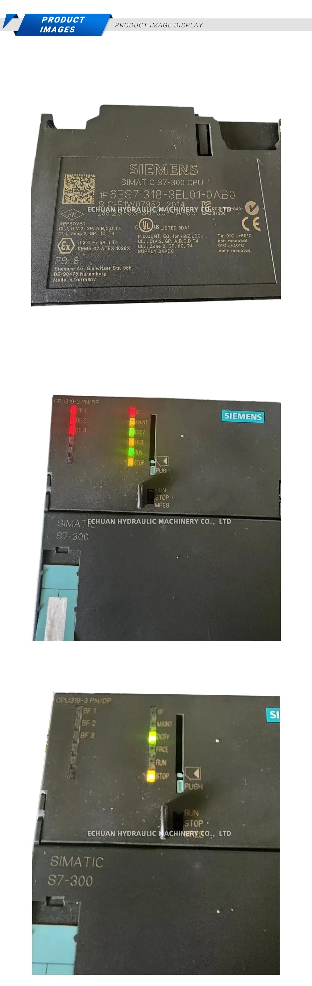 Siemens 6ES7 318-3EL01-0AB0 SIMATIC S7-300 CPU Module Description