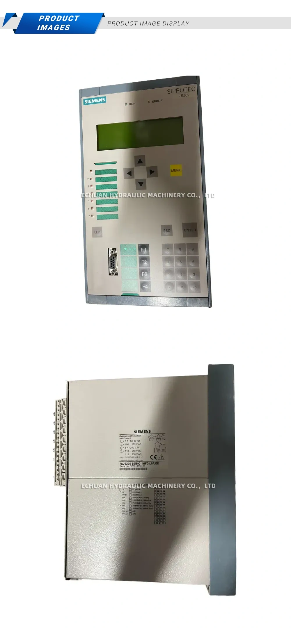 Siemens 7SJ6225-5EB90-1HF0-L0A/EE Overcurrent Protection and Control Relay Description