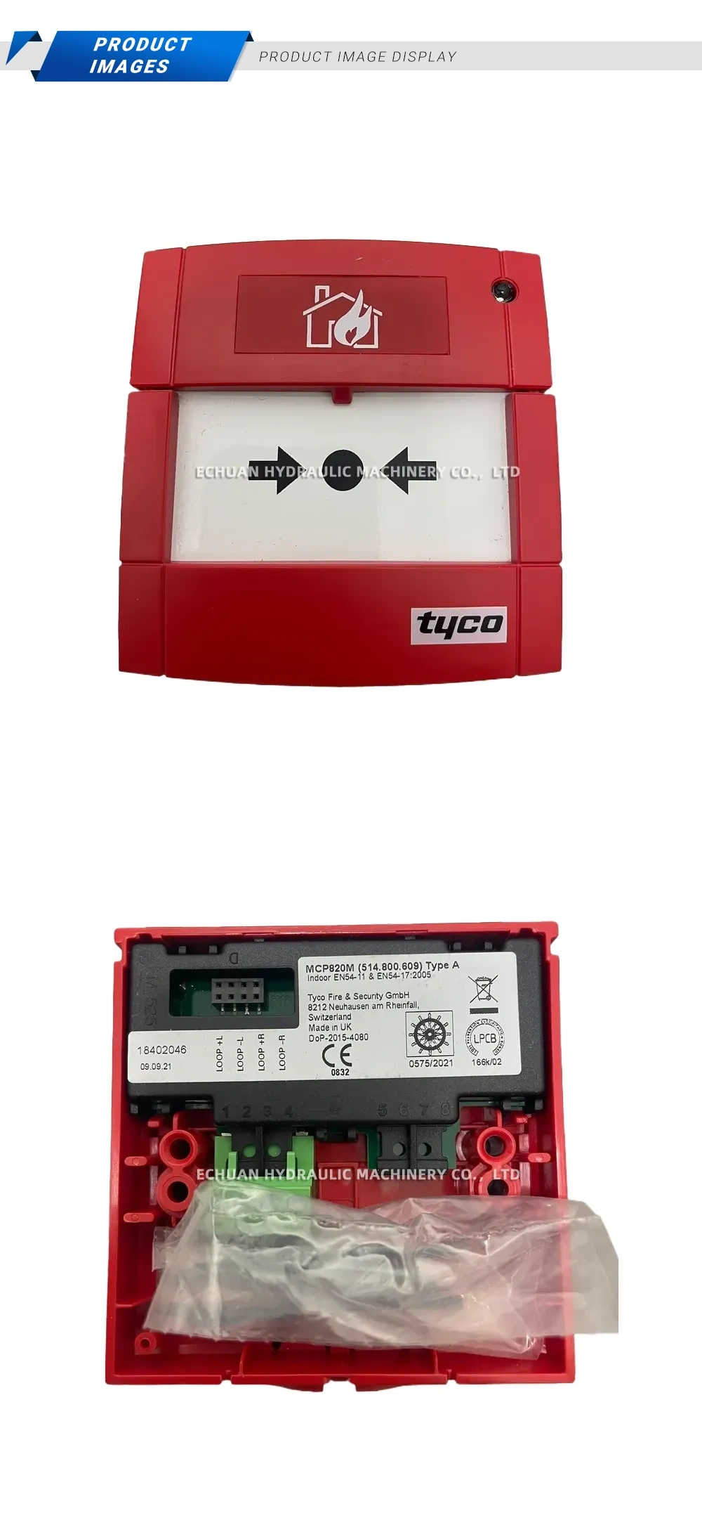 Tyco MCP820M Manual Call Point Description