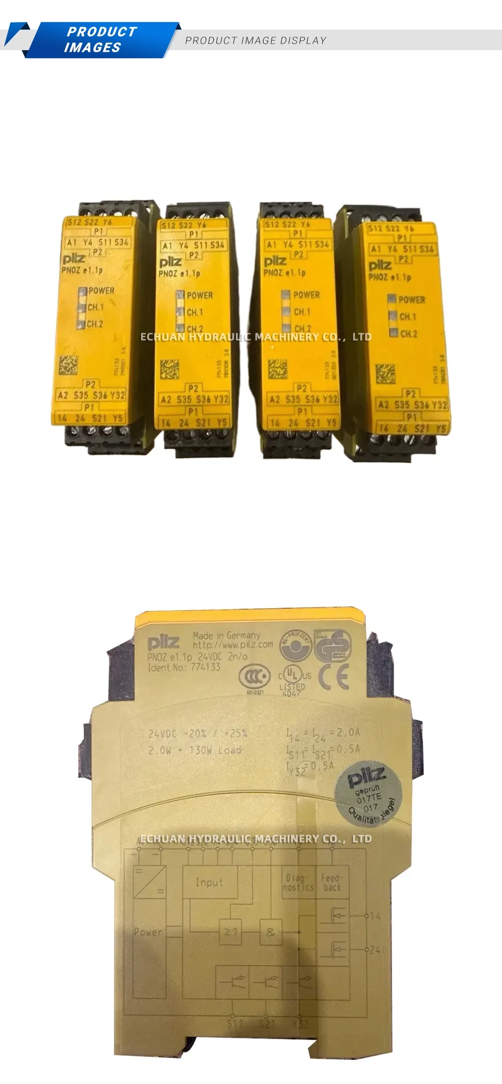 pilz PNOZ e1.1p Safety Relay Description