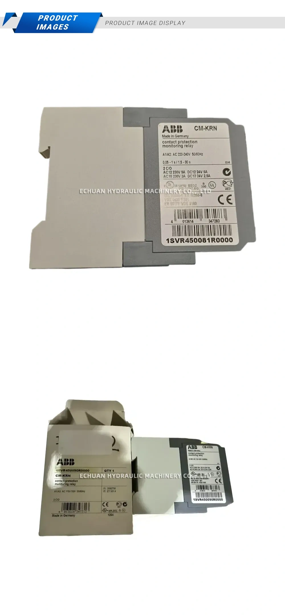 ABB CM-KRN Contact Protection Monitoring Relay Description