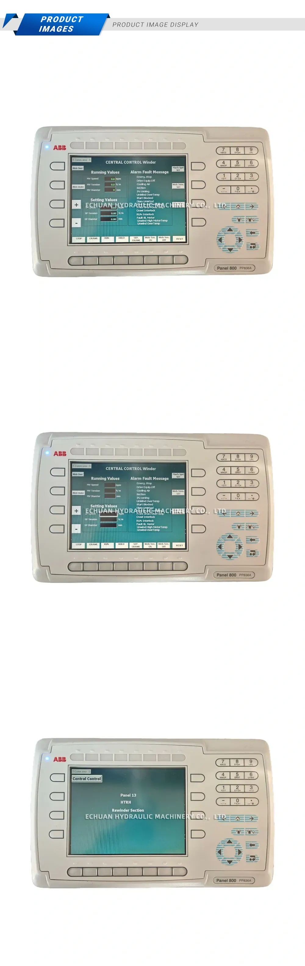 ABB PP836A Industrial Operator Panel / HMI Description