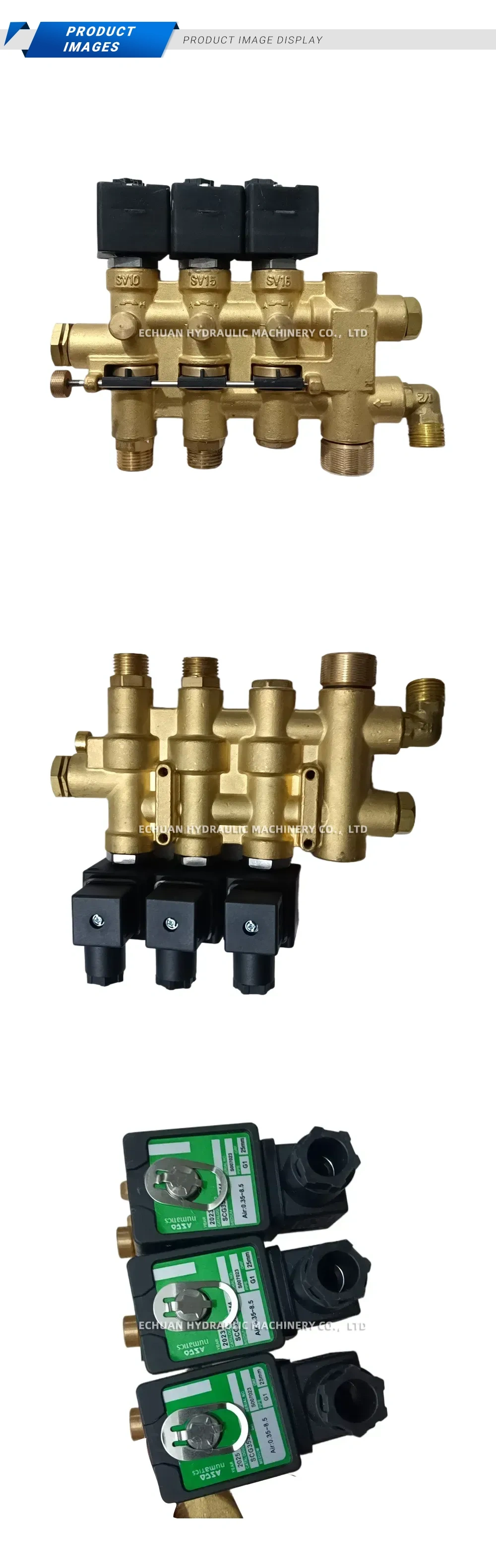 ASCO SCG353 Series / SV10-SV15 Manifold Solenoid Valve Manifold Assembly Description