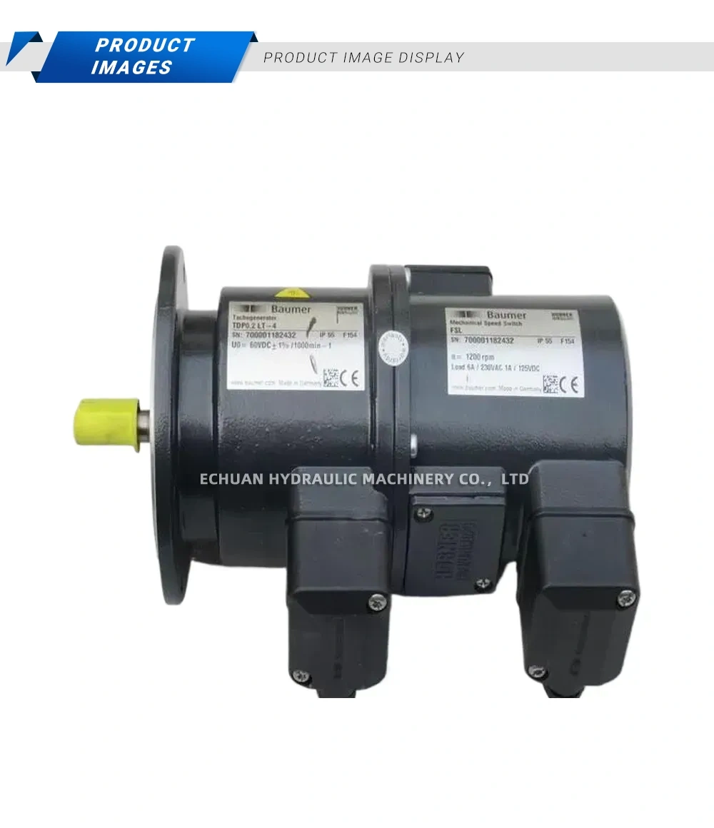 Baumer TDP0,2 LT-4 + FSL Tachogenerator with Mechanical Speed Switch Description