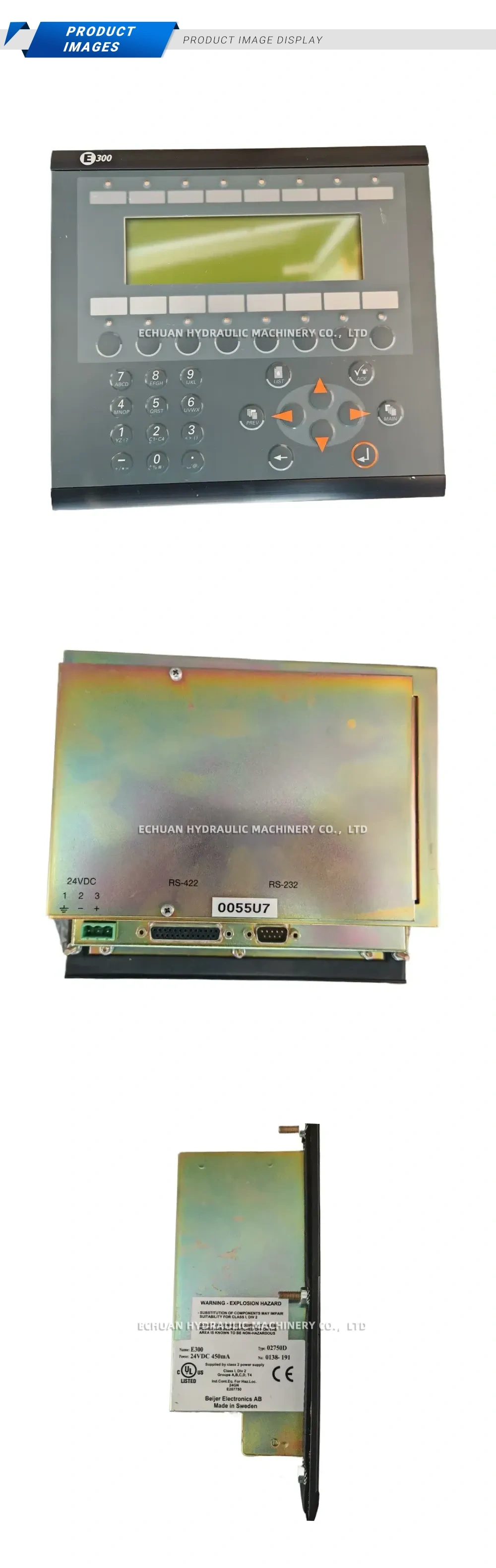 Beijer Electronics E300 HMI Operator Panel Description