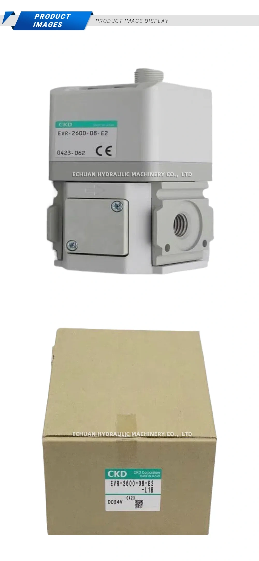 CKD EVR-2600-08-E2-L1B Solenoid Valve Description