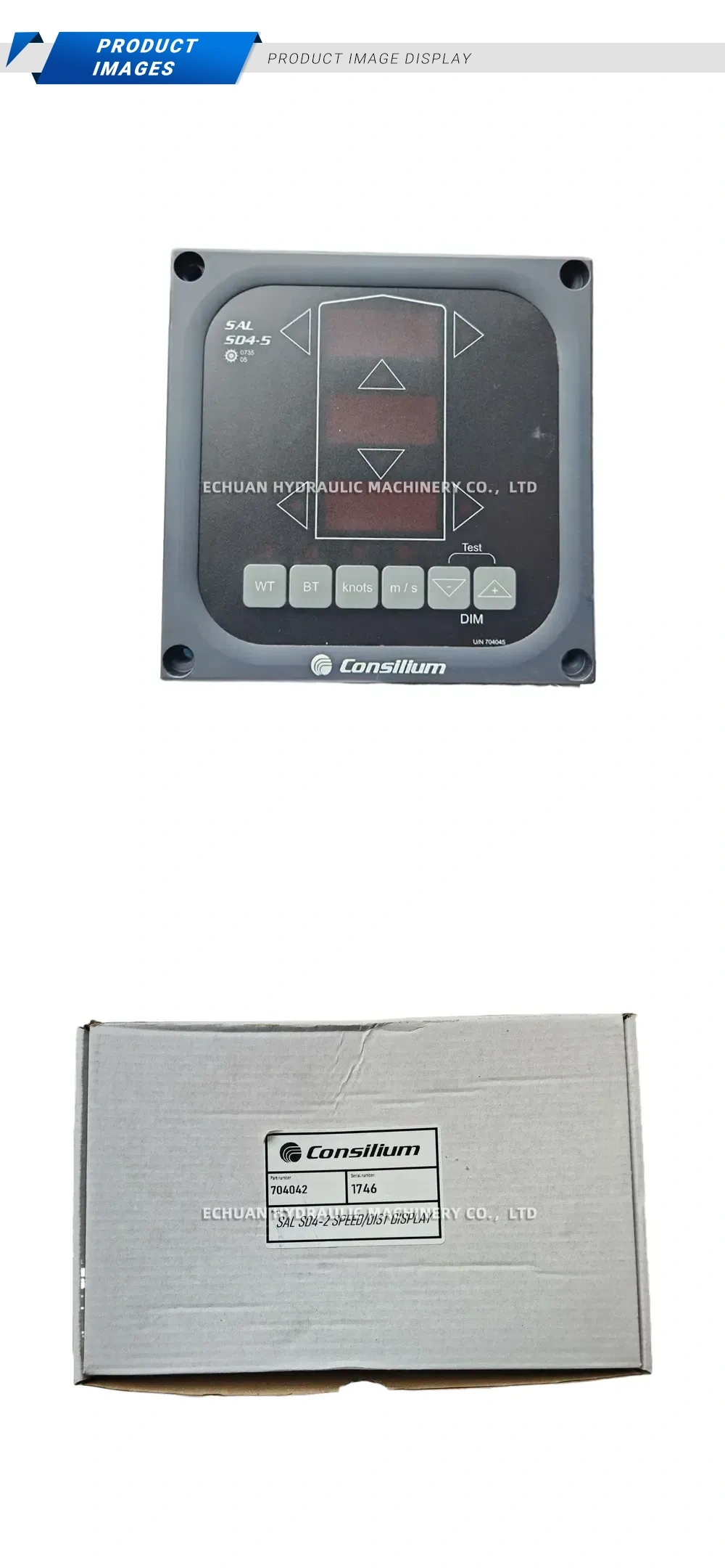 Consilium SD4-5 Speed/Distance Display Description