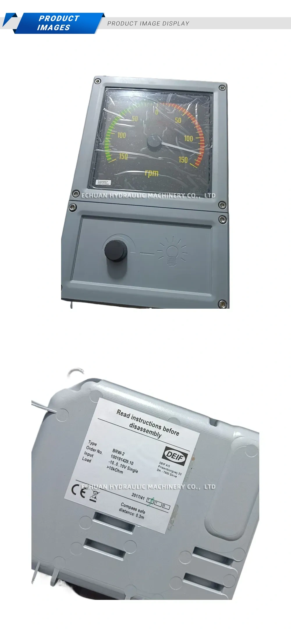 DEIF BRW-2 RPM Indicator / Tachometer Description