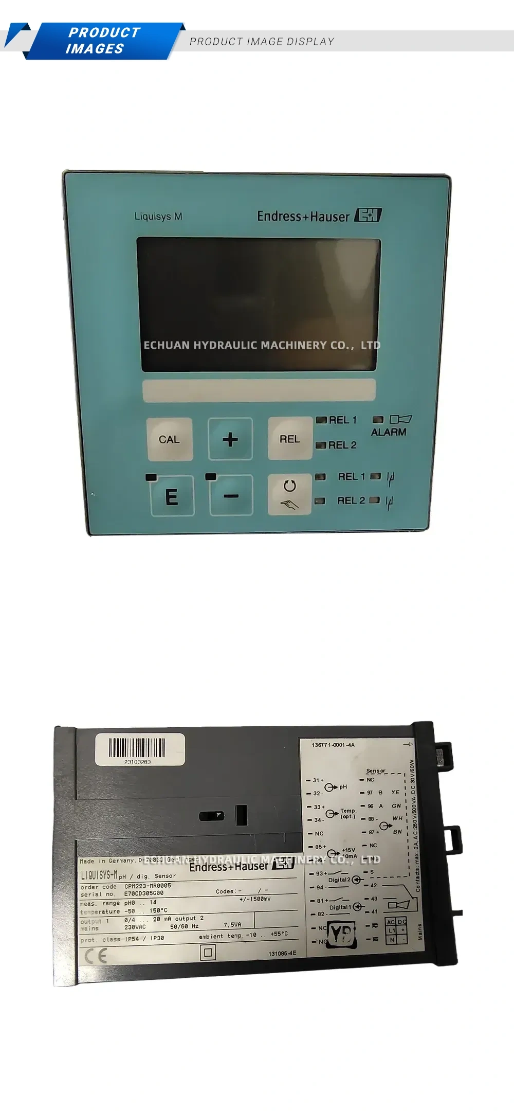 Endress+Hauser CPM223-MR0005 Liquisys M pH / ORP Transmitter Description