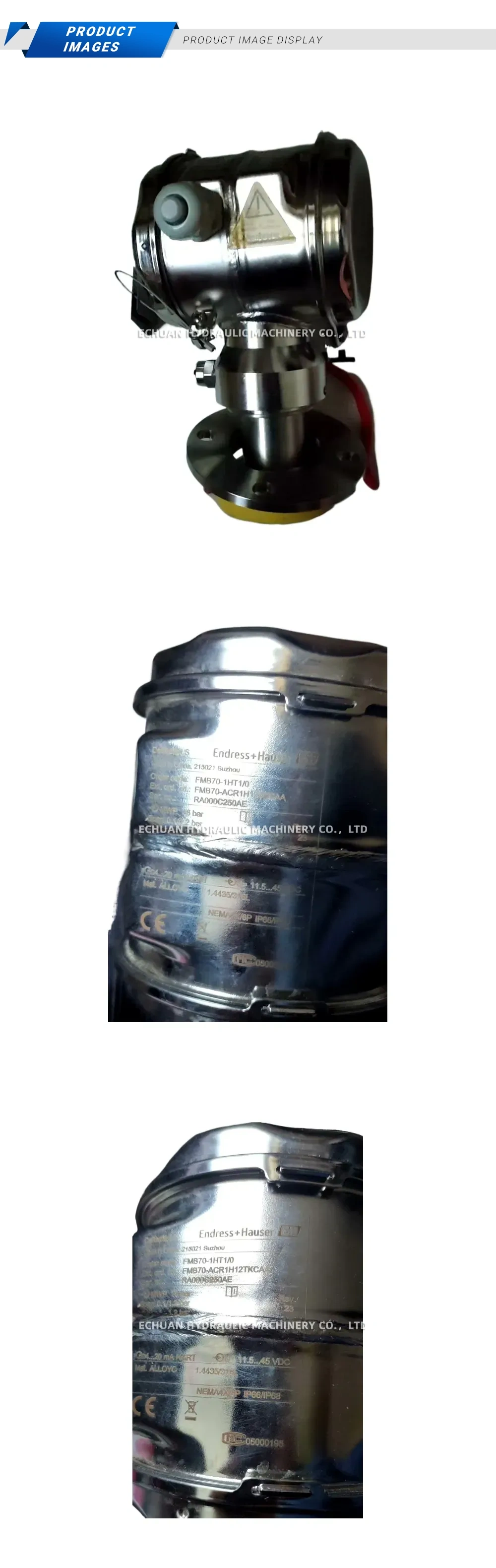 Endress+Hauser FMB70-1HT1/0 Hydrostatic Level Transmitter Description