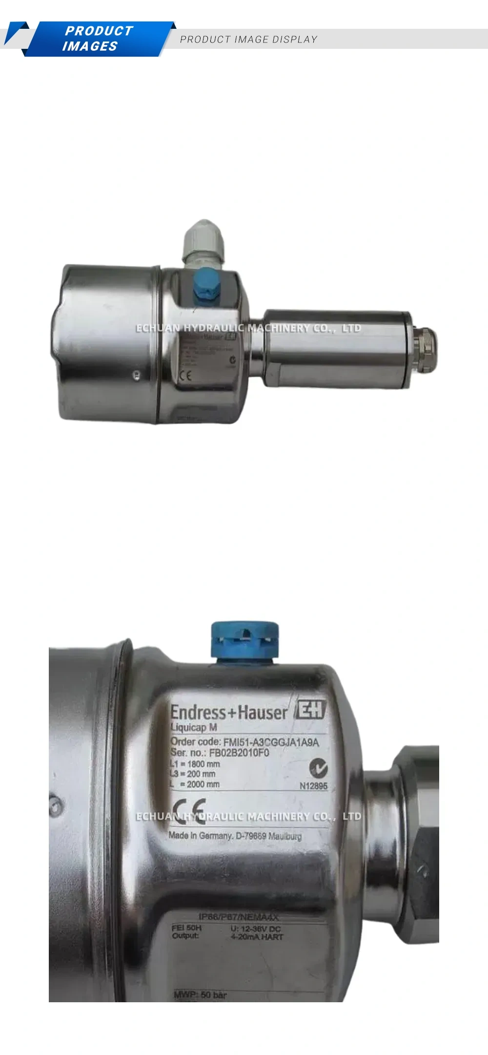 Endress+Hauser FMI51-A3CGGJA1A9A Liquicap M Capacitance Level Switch Description