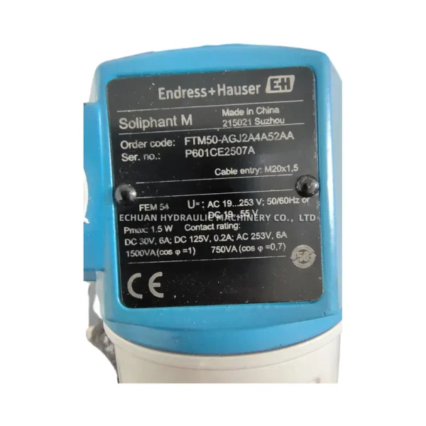Endress+Hauser FTM50-AGJ2A4A52AA Soliphant M Vibronic Level Switch ...