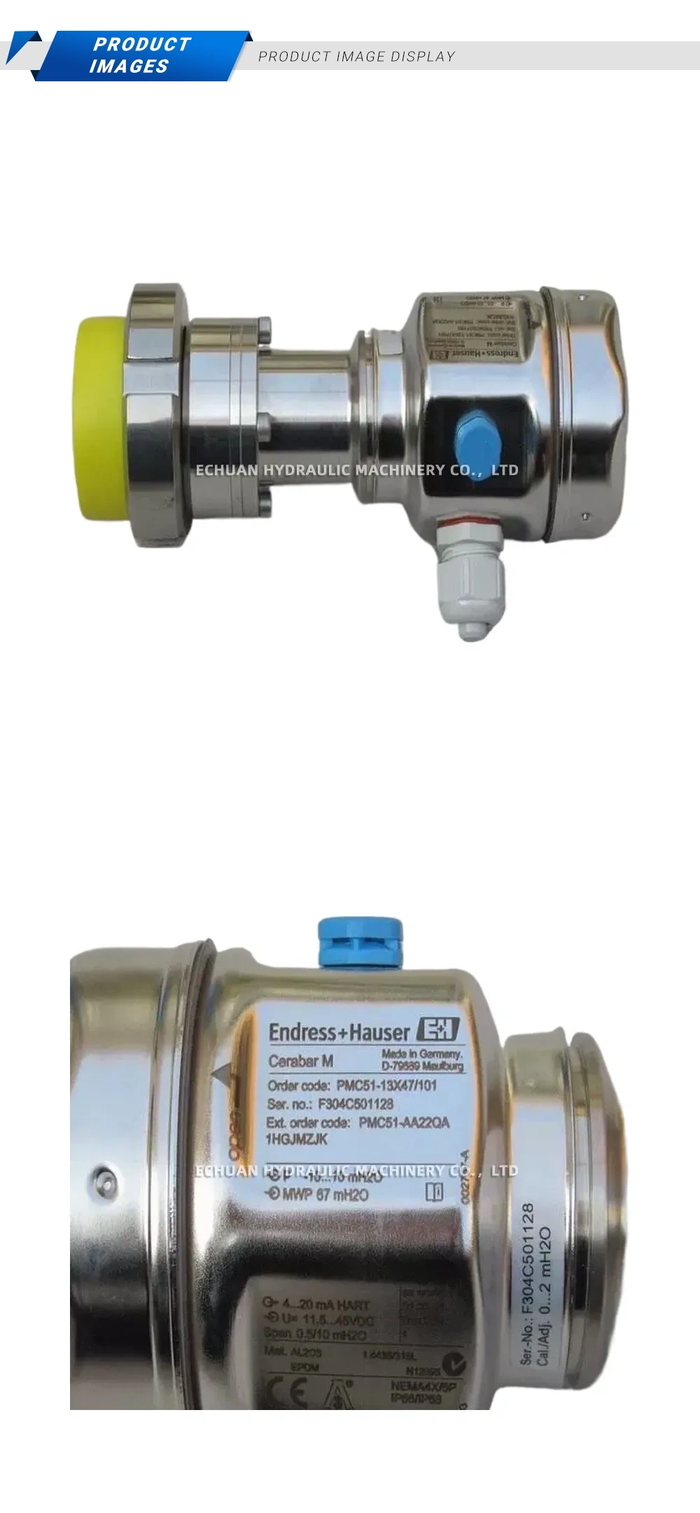 Endress+Hauser PMC51-13X47/101 Cerabar M Pressure Transmitter Description