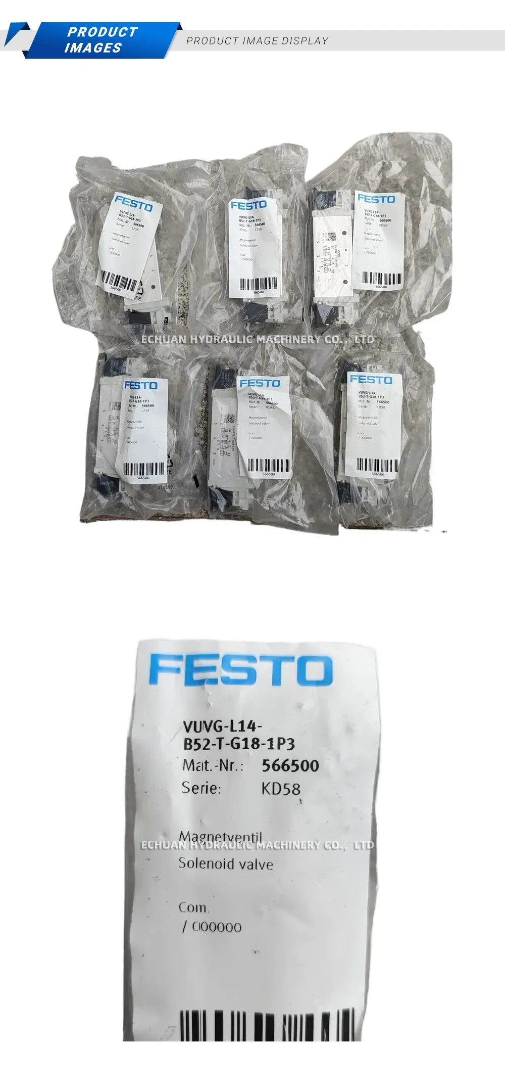 FESTO VUVG-L14-B52-T-G18-1P3 Solenoid valve Description