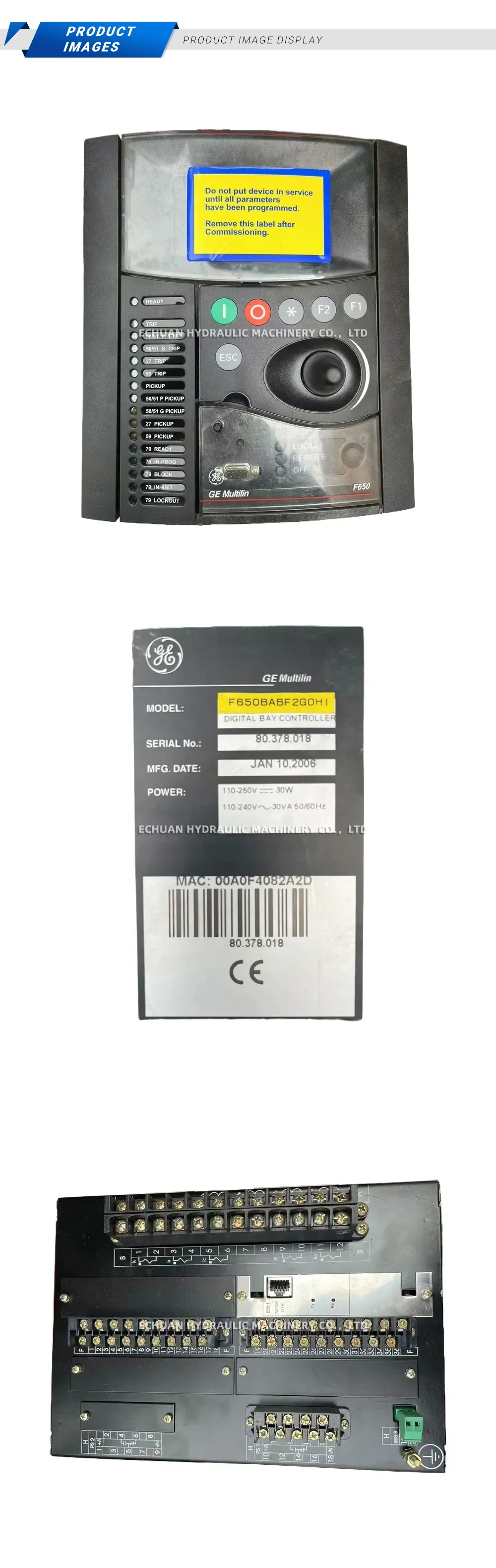 GE Multilin F650BABF2G0H1 Digital Bay Controller Description