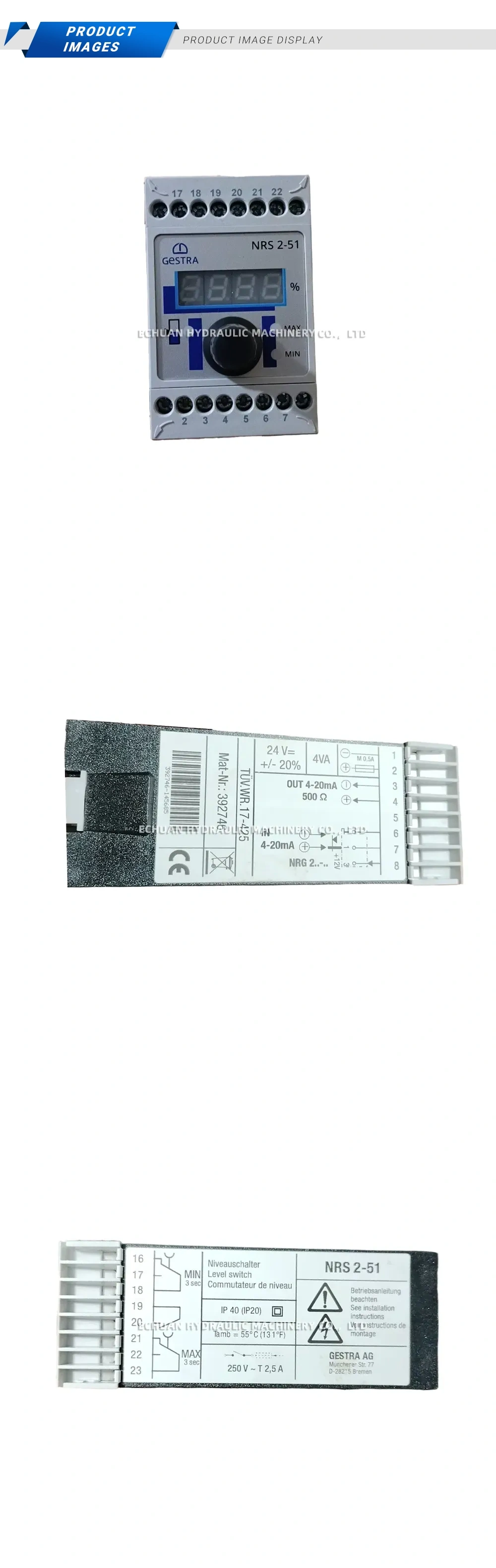 GESTRA NRS 2-51 Level Switch Controller Description