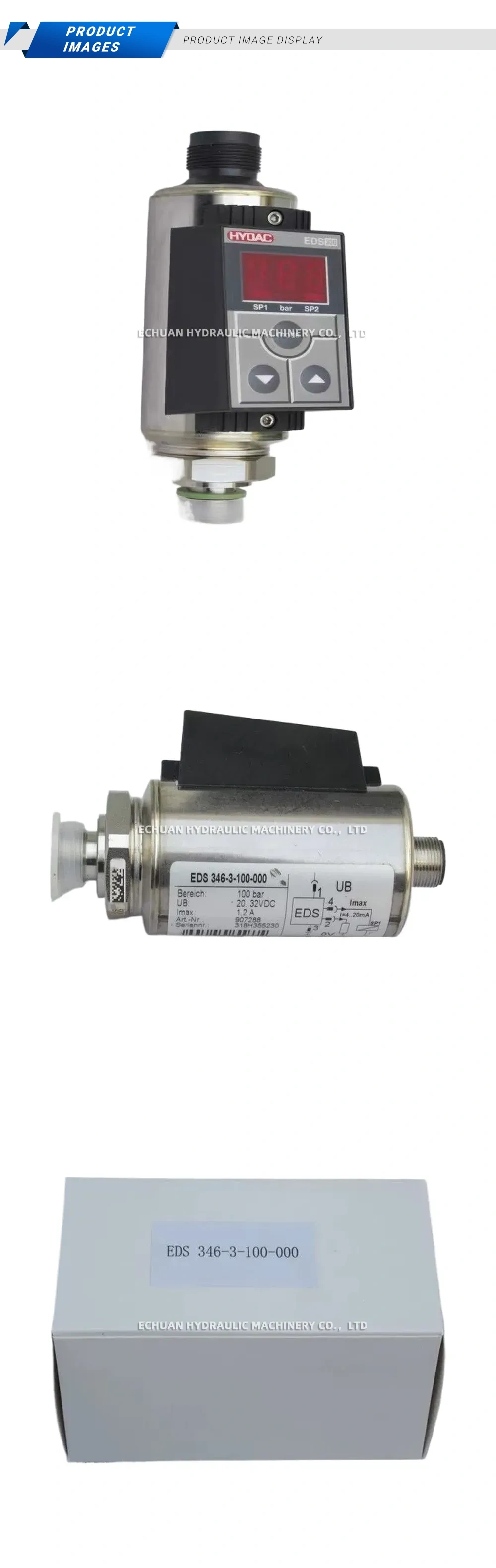HYDAC EDS 346-3-100-000 Electronic Pressure Switch Description