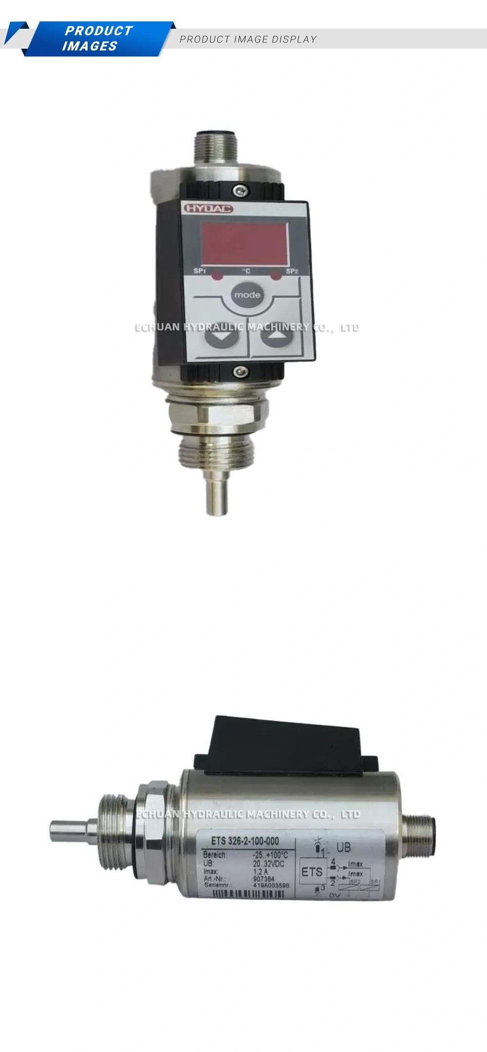 HYDAC ETS 326-2-100-000 Electronic Temperature Switch Description