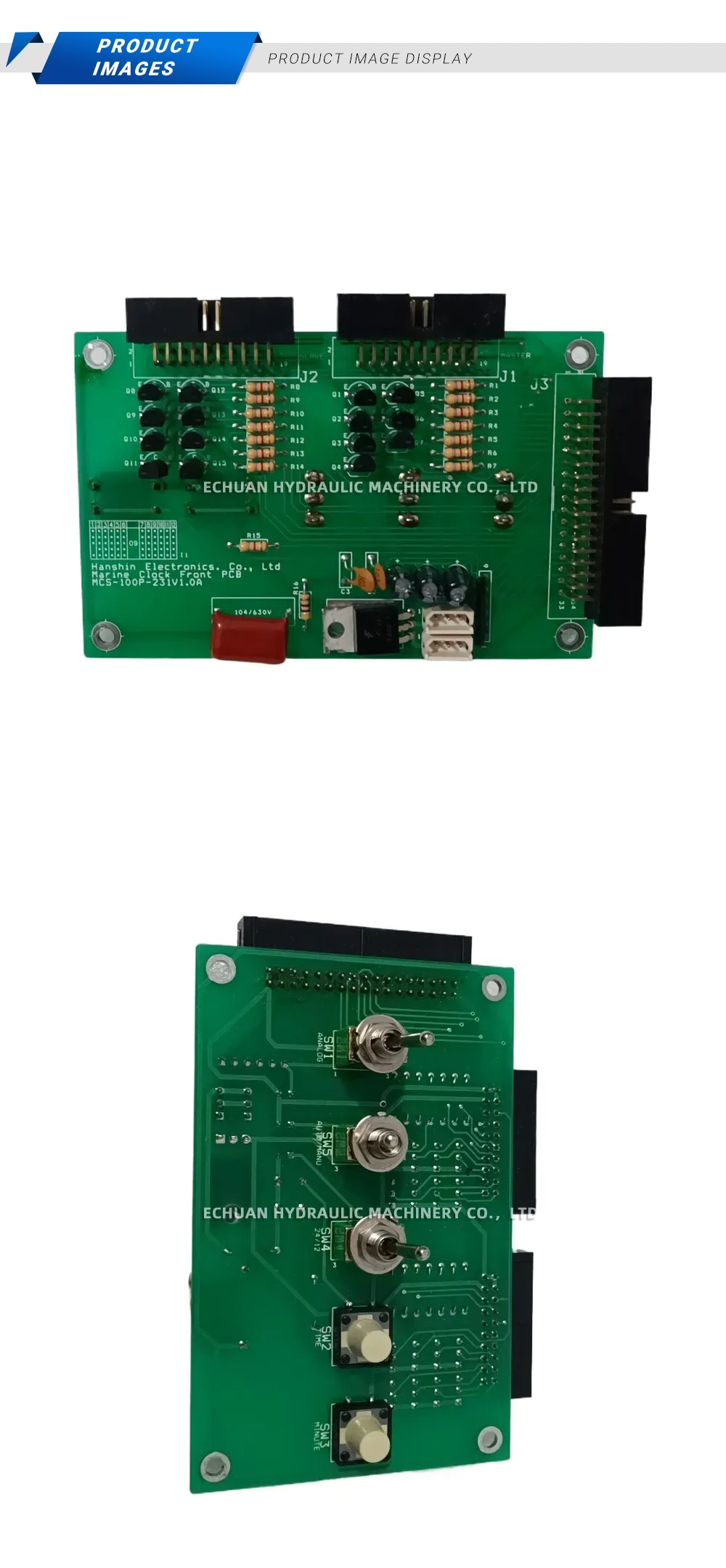 Hanshin Electronics MCS-100P-231V1.0A Marine Clock Front PCB Description