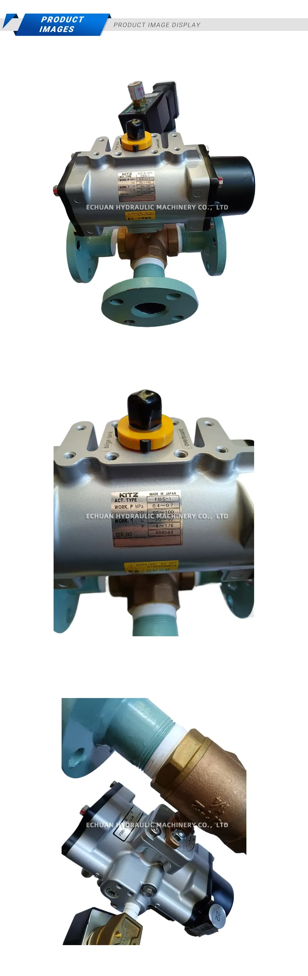 KITZ FBS-1 Pneumatic Actuator Valve Assembly Description