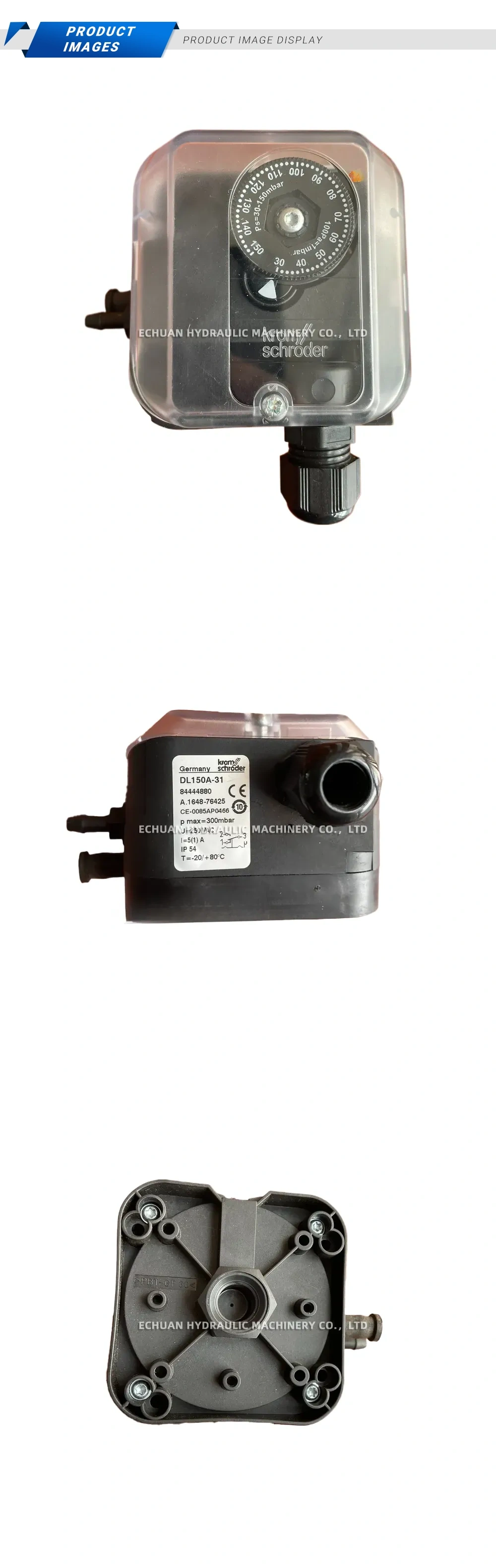 Kromschroder DL150A-31 Air/Gas Pressure Switch Description