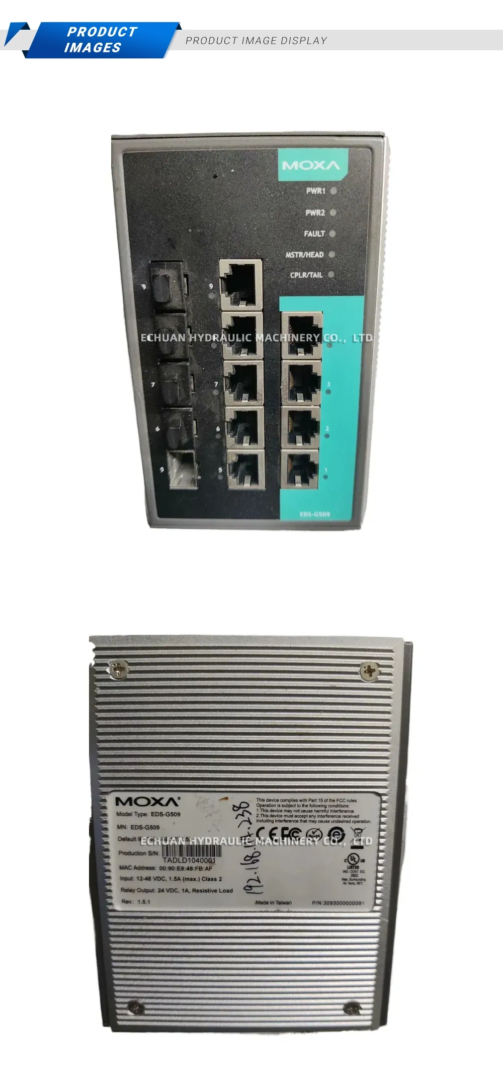 MOXA EDS-G509 Industrial Ethernet Switch Description