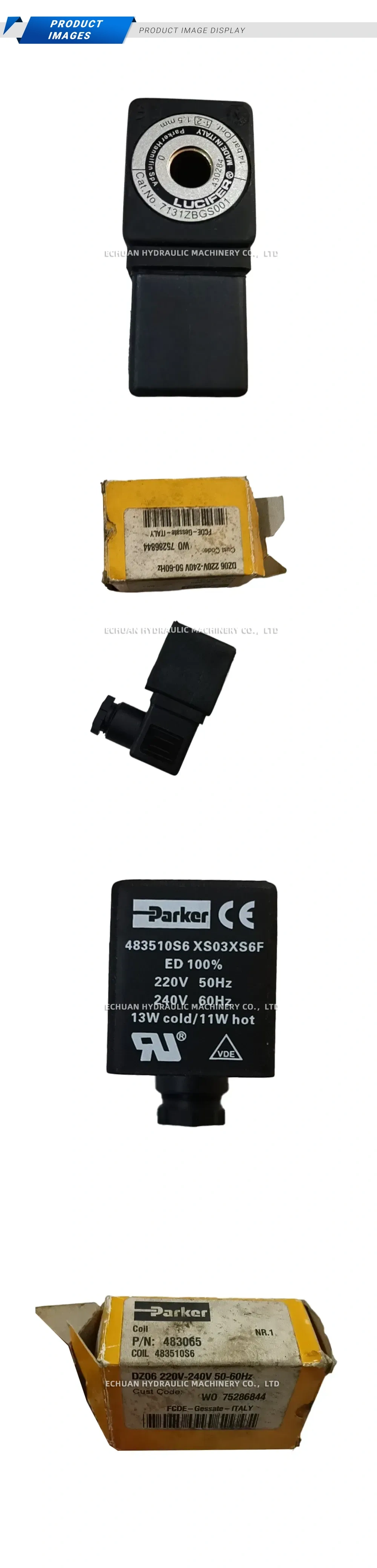 Parker 483510S6 Solenoid Coil Description