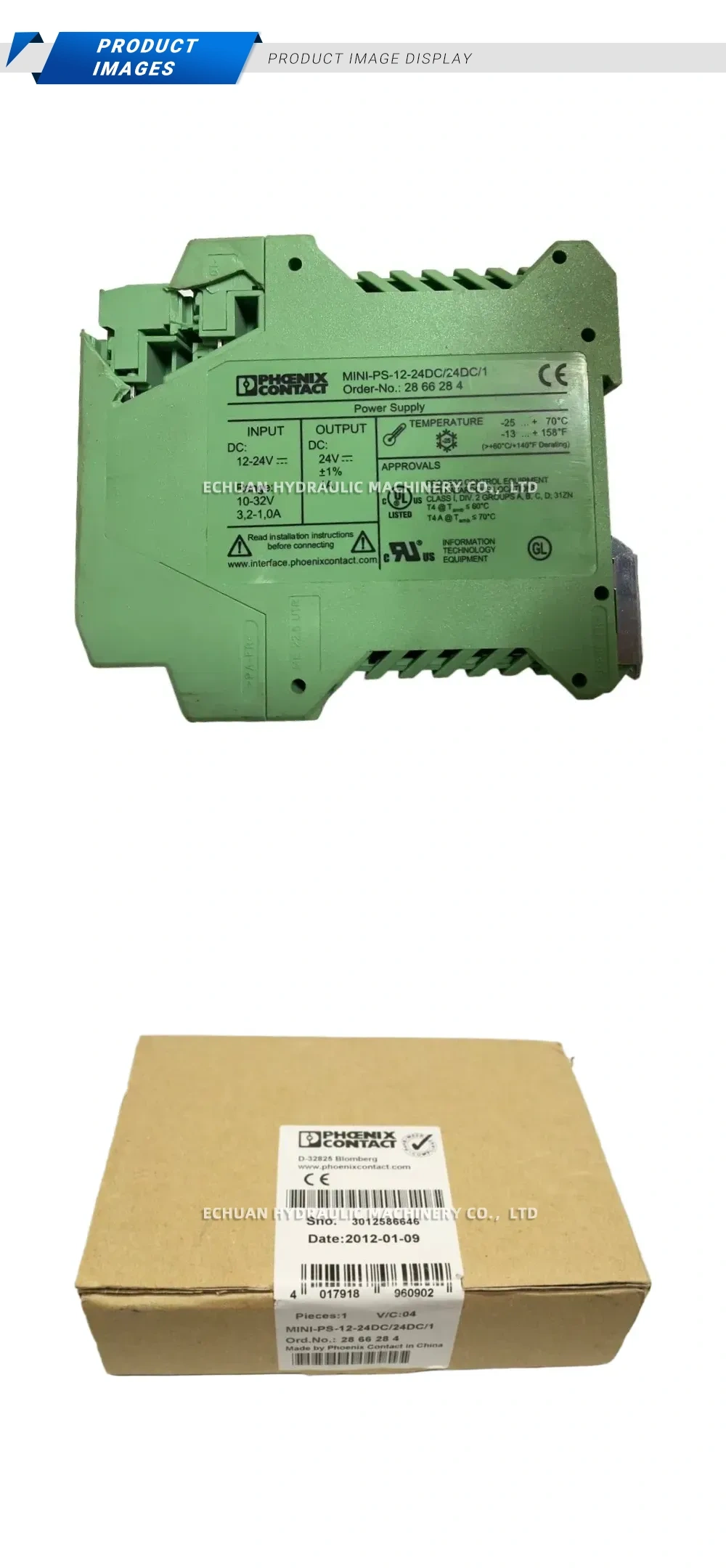 Phoenix Contact MINI-PS-12-24DC/24DC/1 DC/DC Power Supply Description