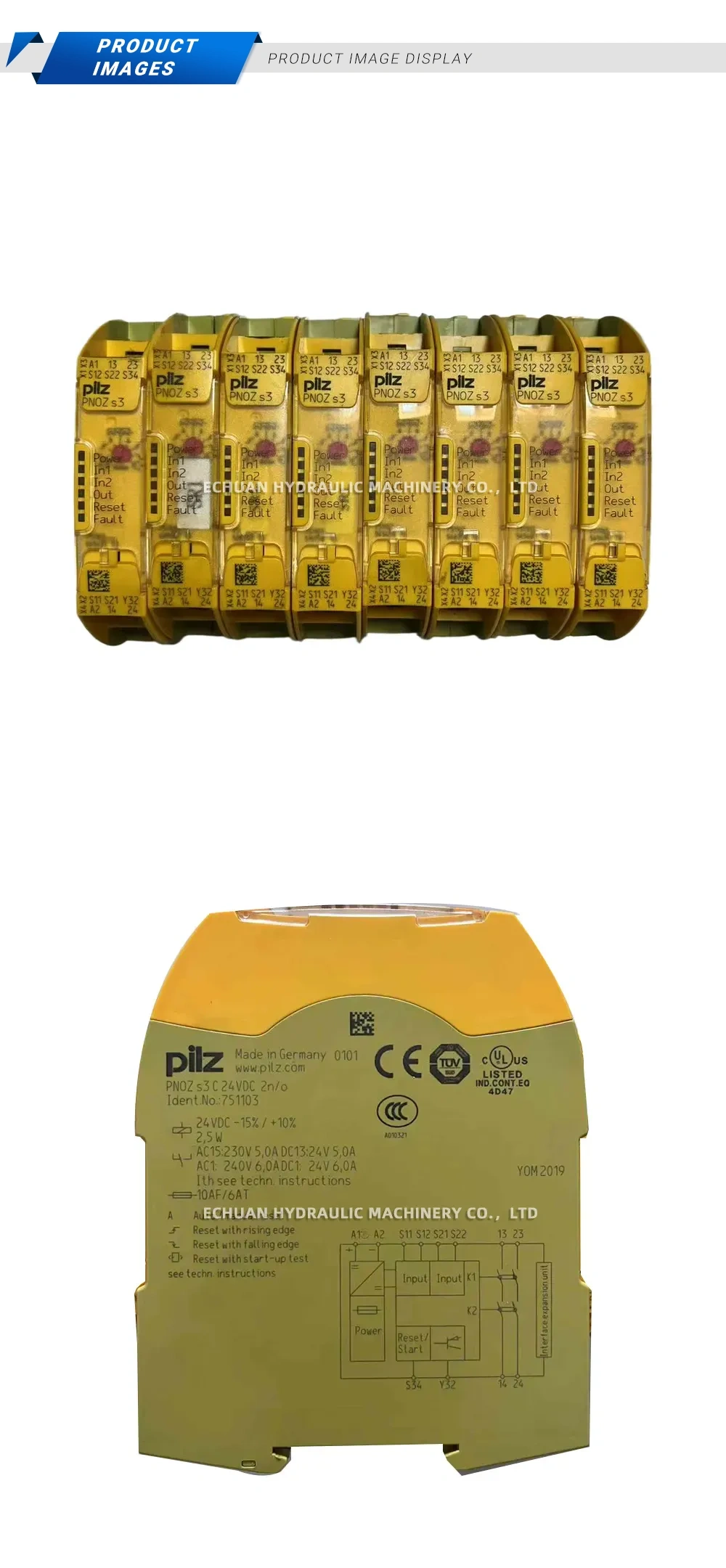 Pilz PNOZ s3 C 24VDC 2n/o (Ident.No.: 751103) Safety Relay Description