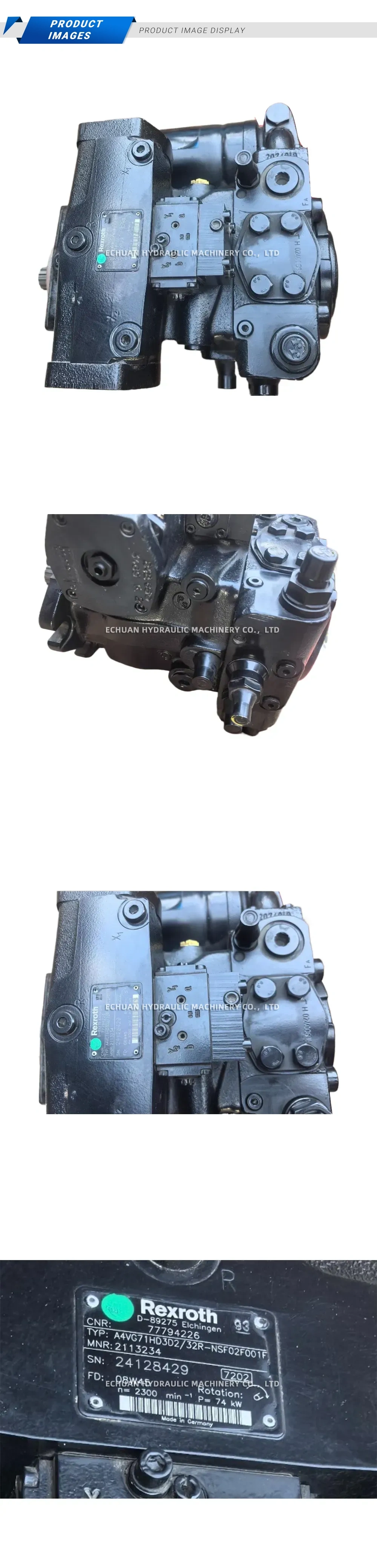 Rexroth A4VG71HD3D2/32R-NSF02F001F Axial Piston Variable Pump Description