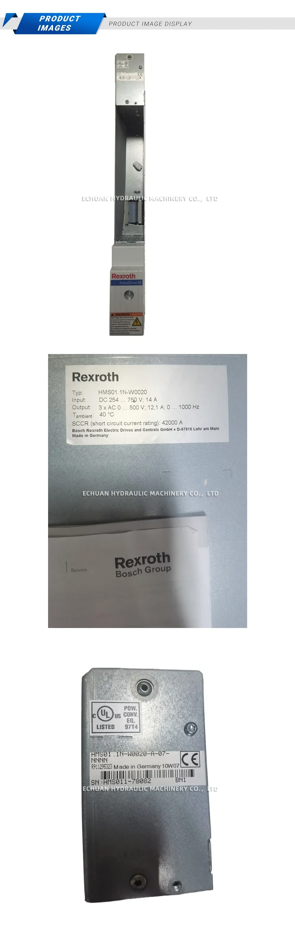 Rexroth HMS01.1N-W0020-A-07-NNNN IndraDrive M Power Section Description