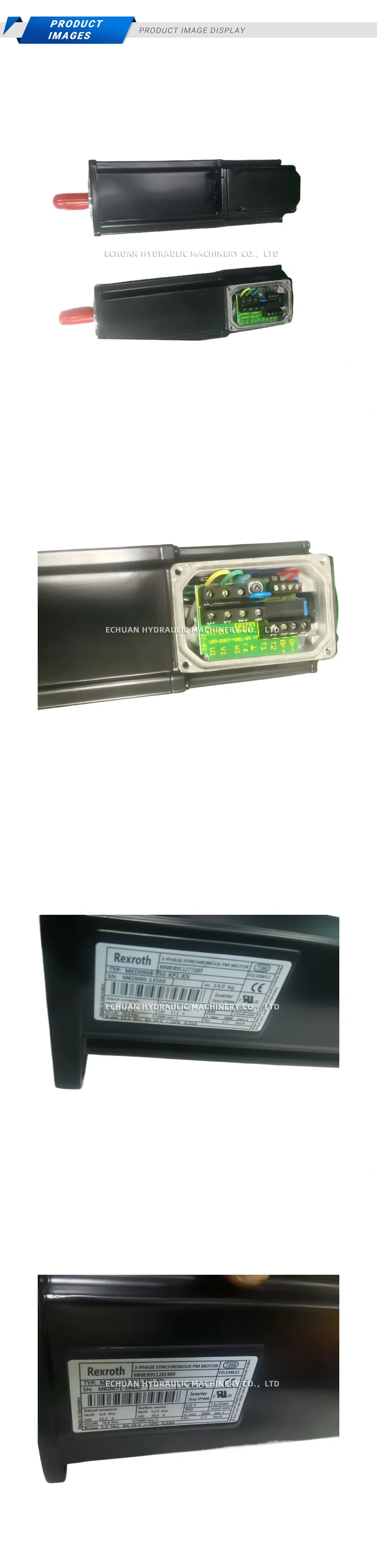 Rexroth MKD041B-144-KP1-KN / MKD090B-058-KP1-KN / MKD071B-061-KP1-KN Synchronous PM Motor Description