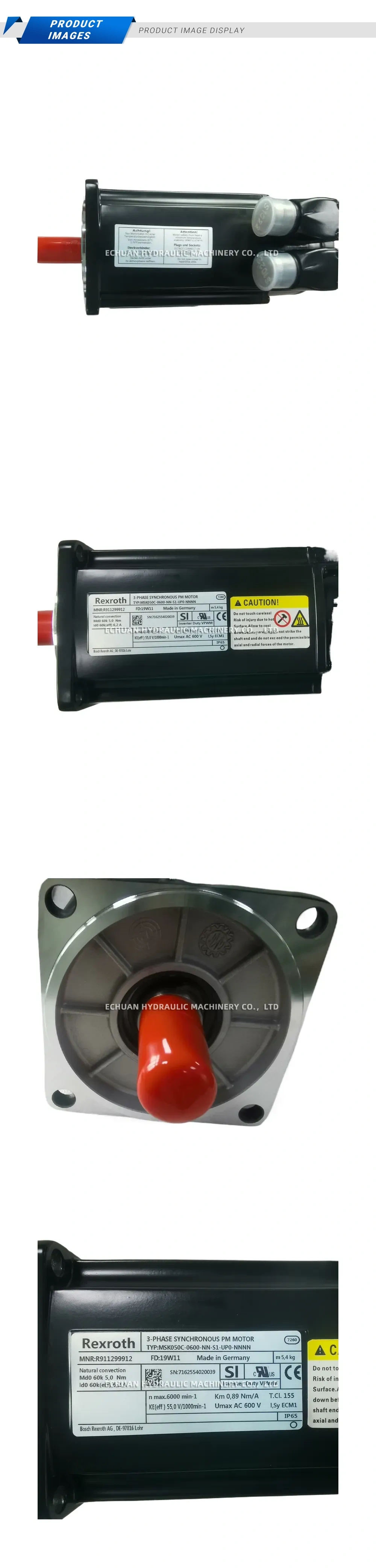 Rexroth MSK050C-0600-NN-S1-UP0-NNNN 3-Phase Synchronous PM Motor Description